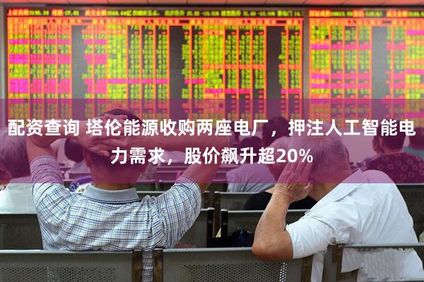 配资查询 塔伦能源收购两座电厂，押注人工智能电力需求，股价飙升超20%